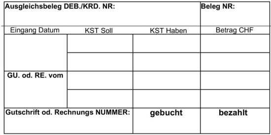 Timbri per l''assegnazione dei conti