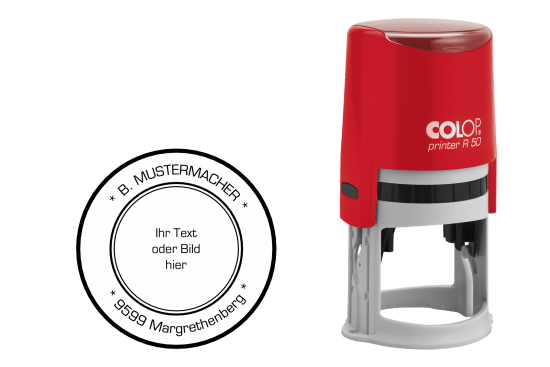 Timbri di testo rotondi