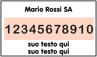 Timbri numerici   – Da 2 a 12 cifre, anche con testo  Timbri numerici   – Da 2 a 12 cifre, anche con testo